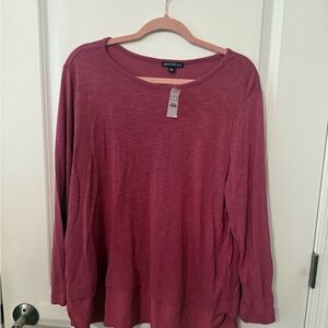J. Crew Berry Long Sleeve Top